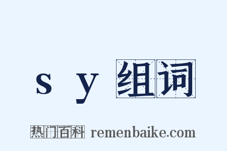 sy组词是什么意思的图片